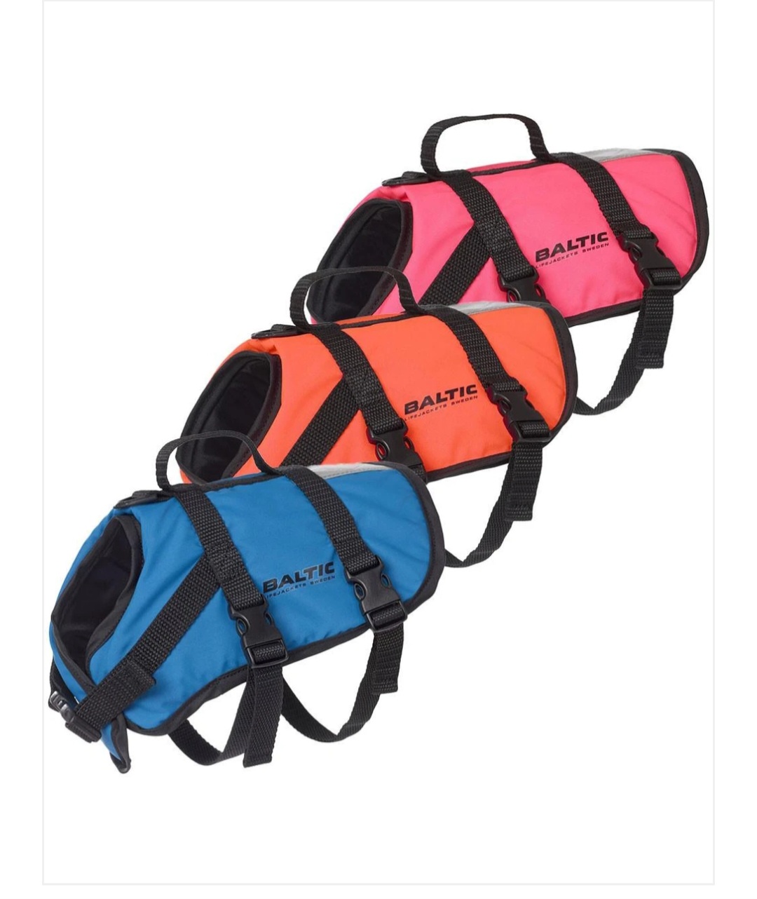Range of Baltic dog life jackets